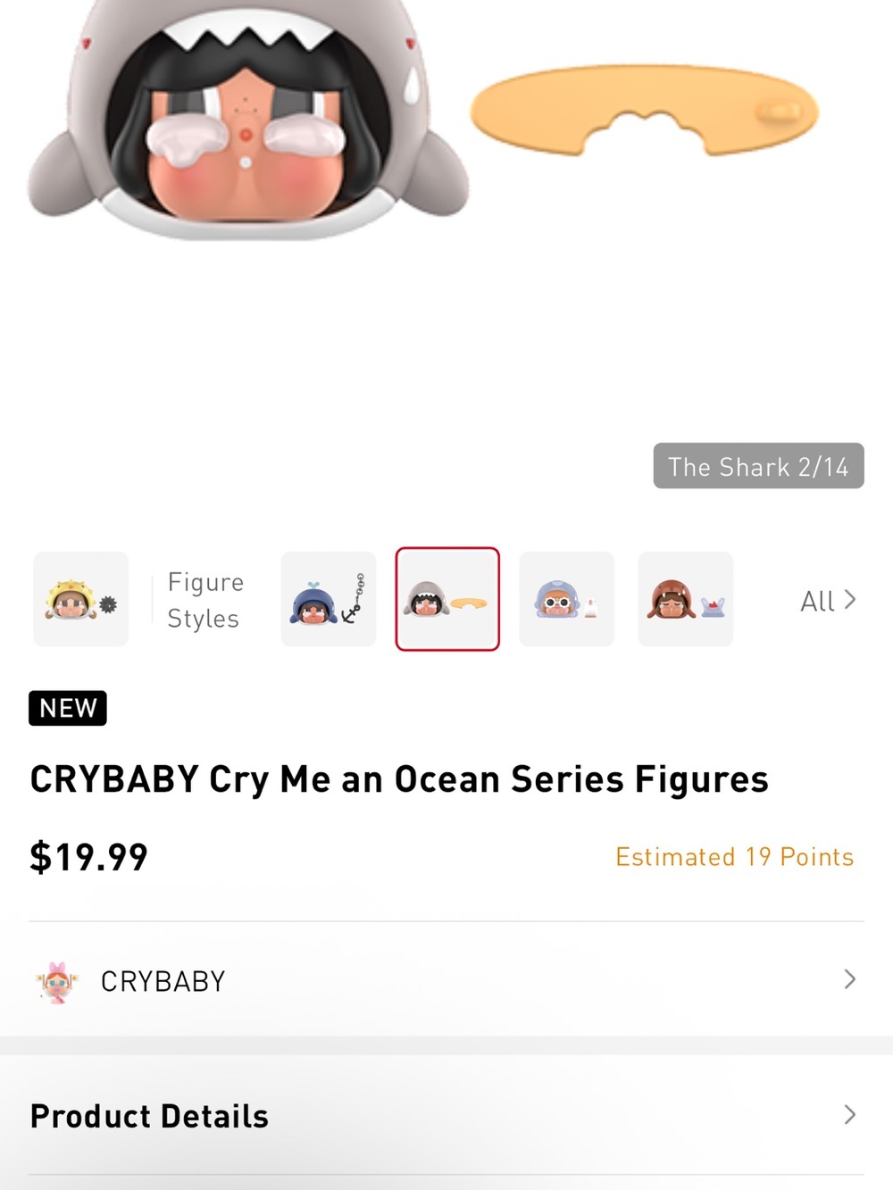 Cry Me an Ocean Series Figure - Shark (Gray)